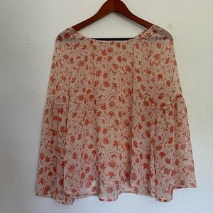 Canyon River Blues Floral Sheer Tops